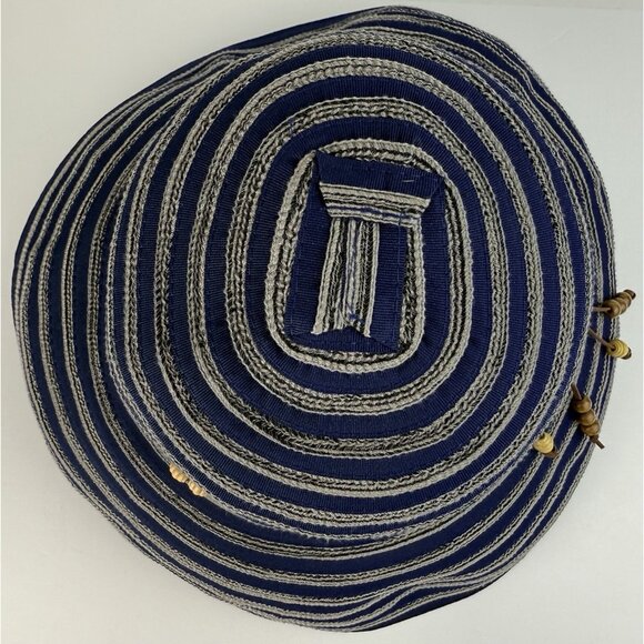 Wallaroo Hat Company Breton Women's Sun Hat Blue Lightweight Roll Up EUC Clean - Picture 5 of 7
